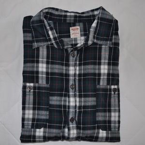Mossimo Supply Co. Plaid Button Down Shirt Large